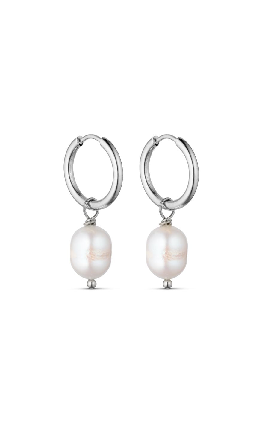Smykkeli Copenhagen Øreringe - Tokyo | Silver Colour w. Freshwater Pearl | Vanero