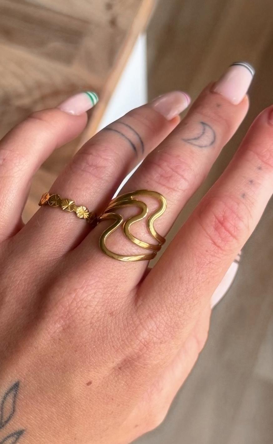 Smykkeli Copenhagen Ring - Emma Big | Gold Colour | Vanero