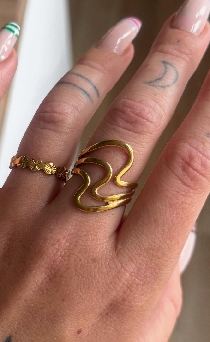 Smykkeli Copenhagen Ring - Emma Big | Gold Colour | Vanero