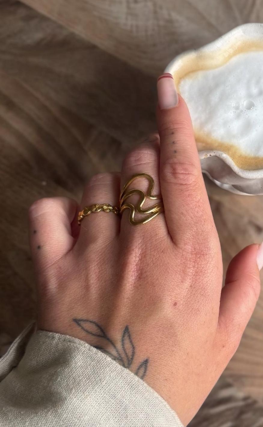 Smykkeli Copenhagen Ring - Emma Big | Gold Colour | Vanero