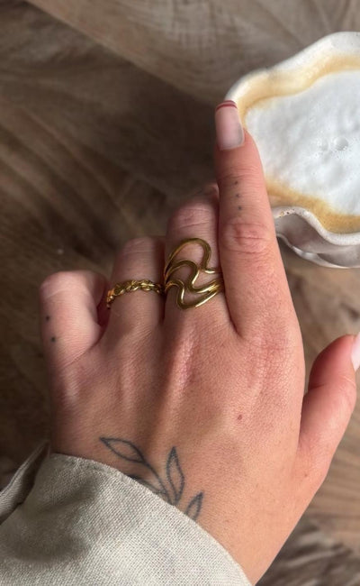 Smykkeli Copenhagen Ring - Emma Big | Gold Colour | Vanero