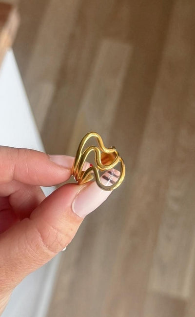 Smykkeli Copenhagen Ring - Emma Big | Gold Colour | Vanero