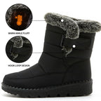 Dame Pelsforede Sneboots | Slip-On Design & Varm Foring | Vinterstøvler Til Hverdagsbrug Udendørs i Koldt Vejr | Vanero