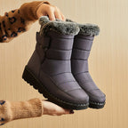 Dame Pelsforede Sneboots | Slip-On Design & Varm Foring | Vinterstøvler Til Hverdagsbrug Udendørs i Koldt Vejr | Vanero