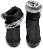 Dame Pelsforede Sneboots | Slip-On Design & Varm Foring | Vinterstøvler Til Hverdagsbrug Udendørs i Koldt Vejr | Vanero
