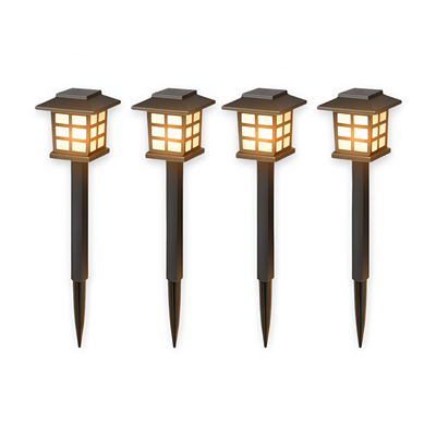 SolarPath Lys | 2/4/8 Stk. Holdbart og Energieffektivt Solarlampe til Haven | Vanero