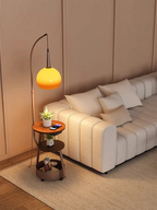Bordlampe i Glas og Metal | LED Bordlampe med Bauhaus-Inspireret Design | Indendørs Bordbelysning | Vanero