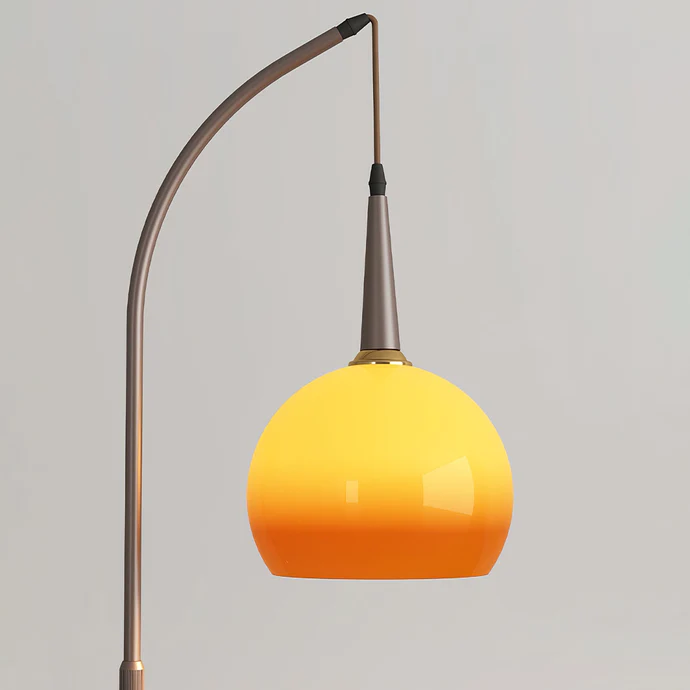 Bordlampe i Glas og Metal | LED Bordlampe med Bauhaus-Inspireret Design | Indendørs Bordbelysning | Vanero