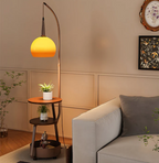 Bordlampe i Glas og Metal | LED Bordlampe med Bauhaus-Inspireret Design | Indendørs Bordbelysning | Vanero