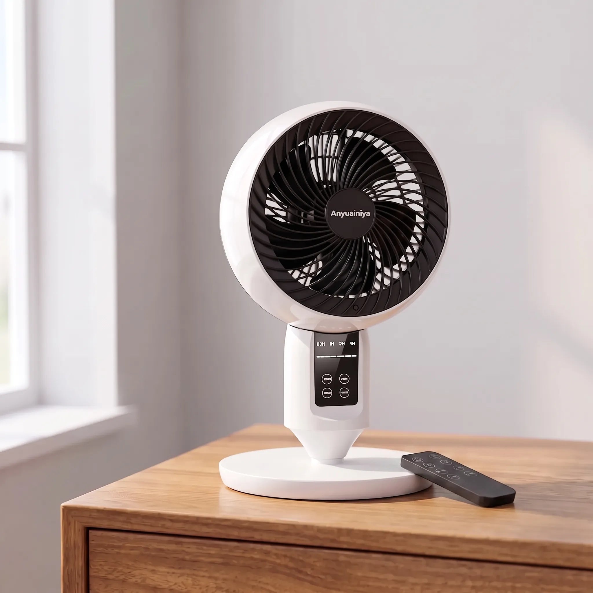 Stående Ventilator | Højdejusterbar Ventilator Med Fjernbetjening Og Oscillation | Hjem Og Kontor | Vanero