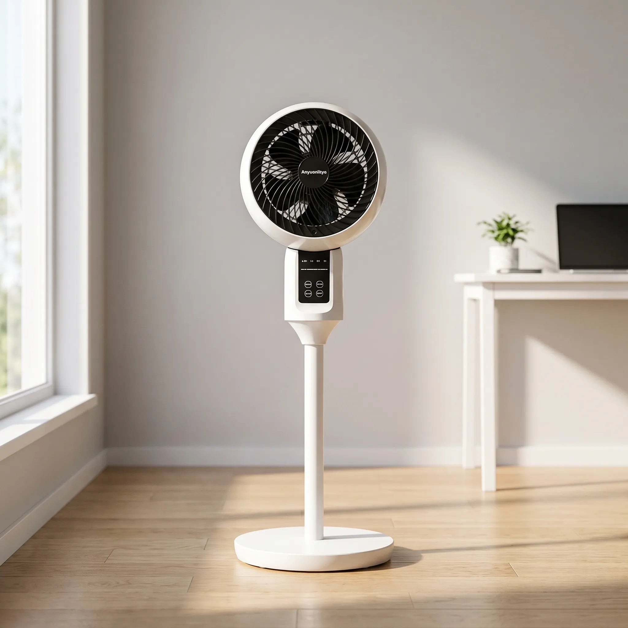 Stående Ventilator | Højdejusterbar Ventilator Med Fjernbetjening Og Oscillation | Hjem Og Kontor | Vanero