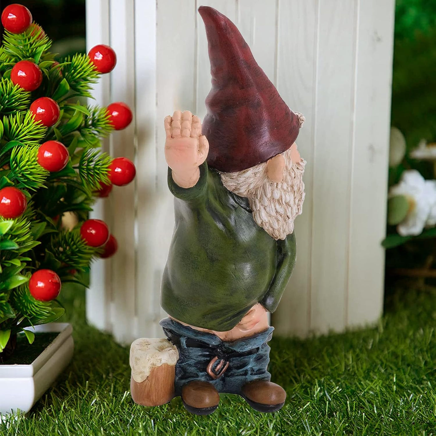 StartledGnome | Vejrbestandig Havegolem Statue | Vanero