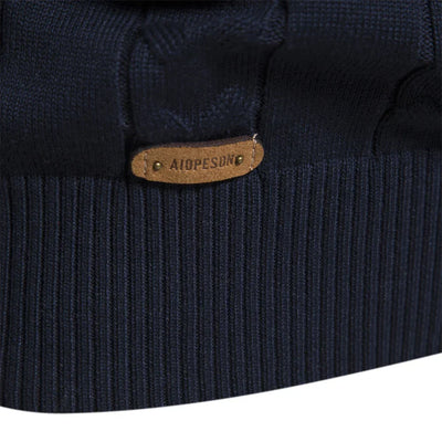 Christian | Retro Halfzip Sweater Med Monsterprint Herre | Vanero