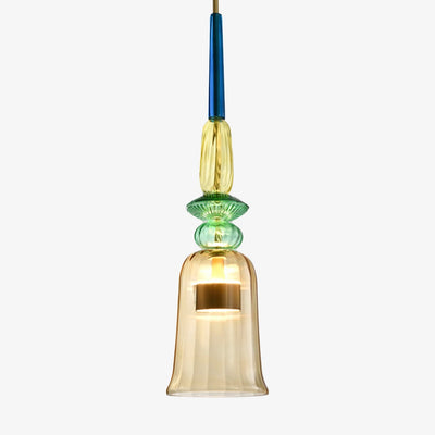 Designerpendel Aura med farvet glas l Moderne og energieffektiv til ethvert rum! l Vanero
