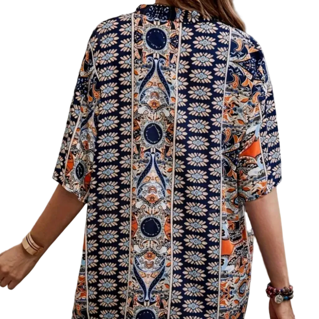 Dame Todelt Sommersæt | Kimono Og Shorts Med Snøre I Polyester | Hverdagsbrug På Varme Dage | Vanero