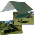 Camping Presenningssæt | Vandtæt Polyester Med UV-Beskyttelse | Bærbart Udelivstelt Med Aluminiumsstænger | Vanero
