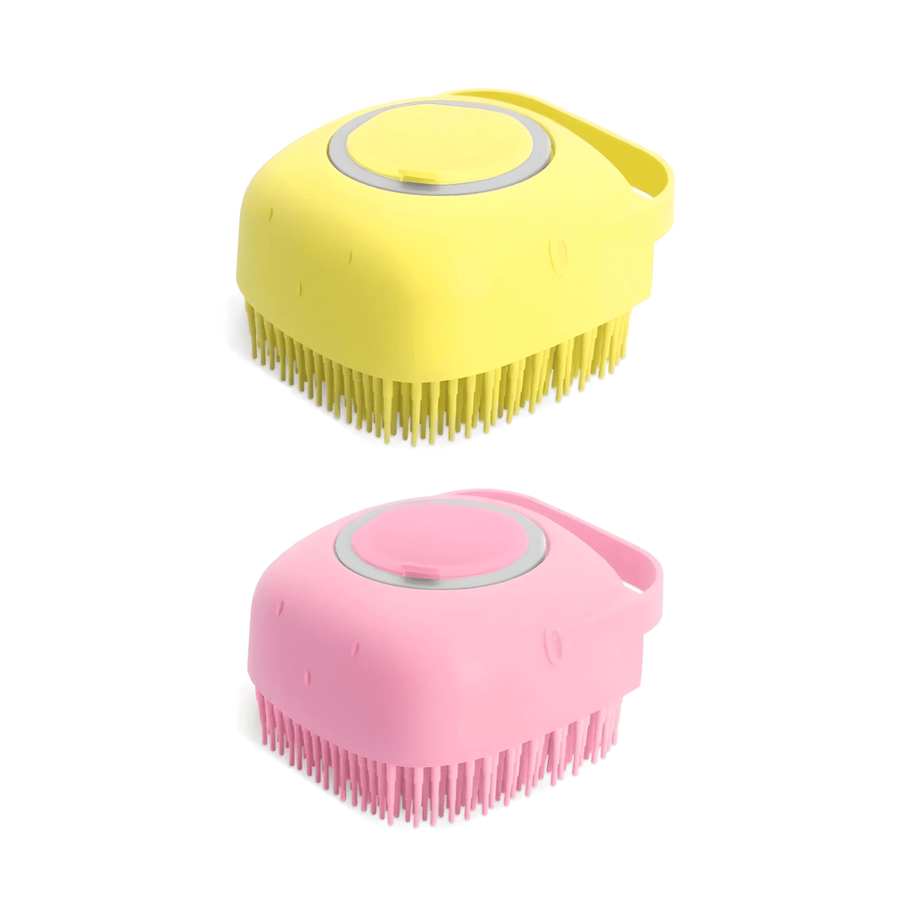 Kæledyrsbadebørste Silikonemateriale | Badebørste Med Sæbedispenser | Kombineret Vask & Grooming Til Kæledyr | Vanero