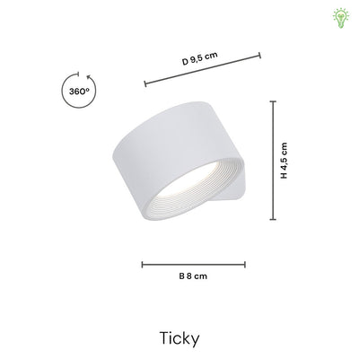 Ticky Magnetisk Væglampe | Trælook | Vanero