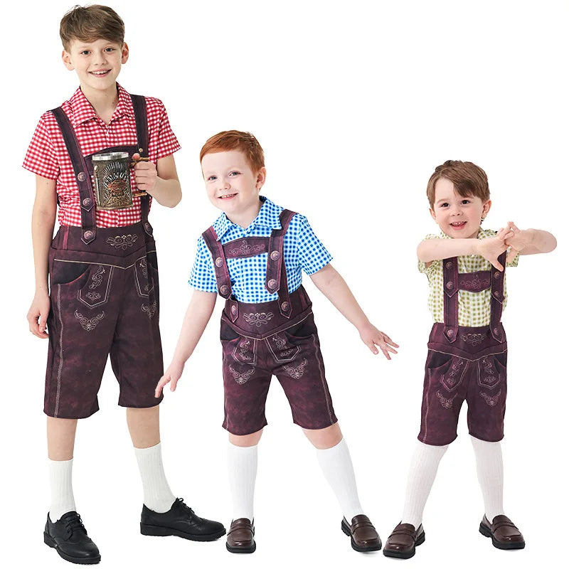 Børnekostume Bomuldsblanding Polyester | Traditionelt Bayersk Kostume | Dirndl & Lederhosen Til Festivaler & Temafester | Vanero