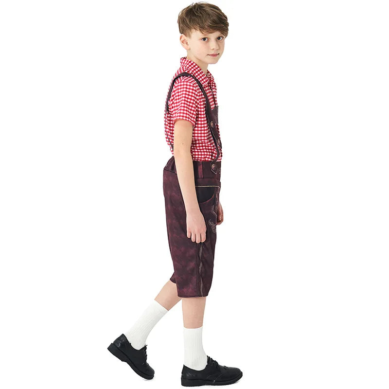 Børnekostume Bomuldsblanding Polyester | Traditionelt Bayersk Kostume | Dirndl & Lederhosen Til Festivaler & Temafester | Vanero