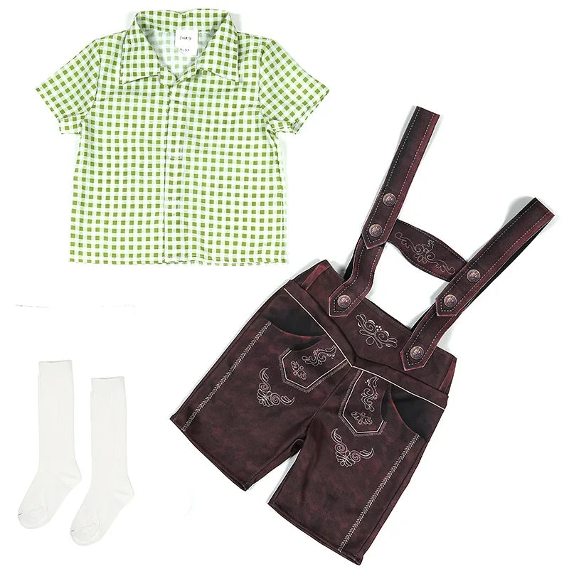 Børnekostume Bomuldsblanding Polyester | Traditionelt Bayersk Kostume | Dirndl & Lederhosen Til Festivaler & Temafester | Vanero