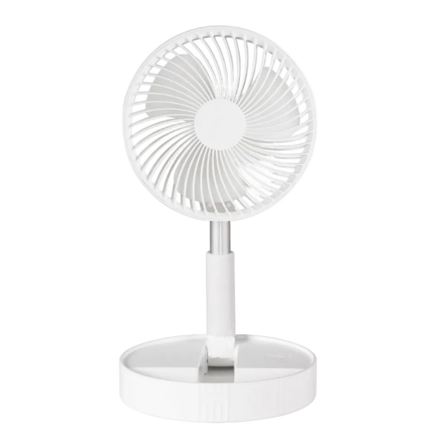 Bærbar Ventilator | USB Genopladelig Foldbar Ventilator Med Justerbar Højde | Støjsvag Personlig Køling | Vanero