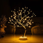 LEDBonsai Bordlampe | Bonsaitræ Lampe Med Varm LED Belysning | USB Eller Batteridrevet | Vanero