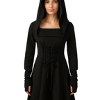 Dame Kostumekjole Polyester | Tætsiddende Pasform Hættekjole | Langærmet Design Til Cosplay, Halloween & Temafester | Vanero