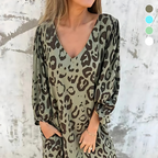 Dame Kjole Polyester Viskoseblanding | Løs Pasform Sommerkjole | Kortærmet Design Til Hverdagsbrug & Fritid | Vanero
