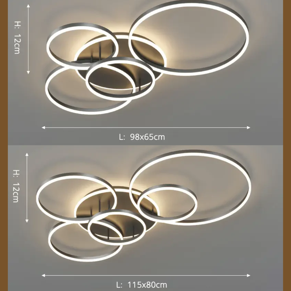 Moderne l Sort Loftslampe l Vanero