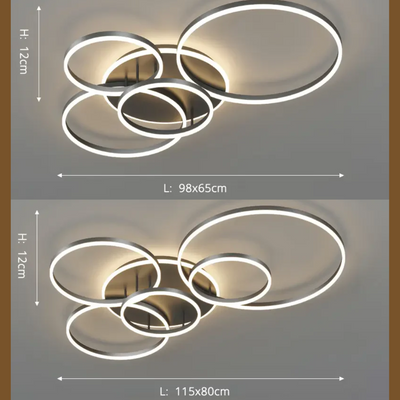 Moderne l Sort Loftslampe l Vanero