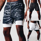 Unisex Sportsshorts Polyester Elastan | Regular Fit 2-i-1 Træningsshorts | Indershorts Design til Løb & Træning | Vanero