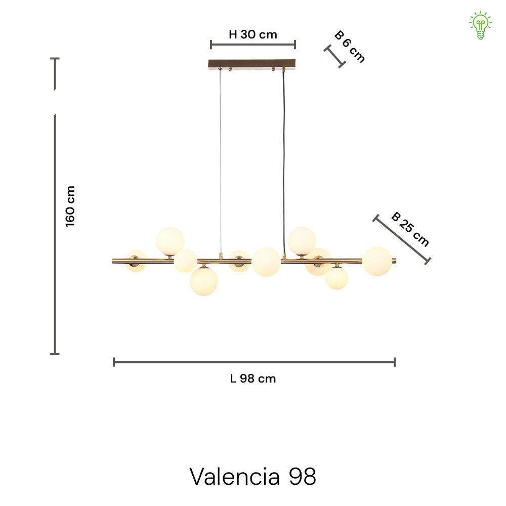 Valencia | Langbordspendel Messing/Smoke | Vanero