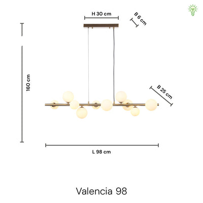 Valencia | Langbordspendel Messing/Smoke | Vanero