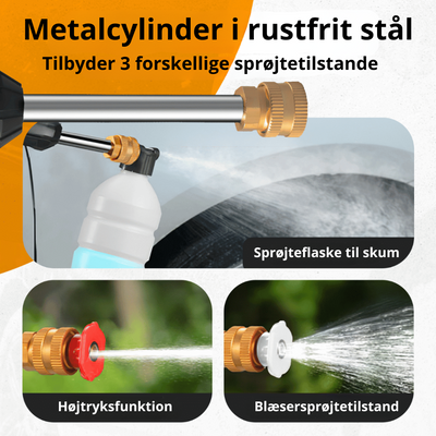 VoomWash | Genopladelig højtryksrenser | Vanero
