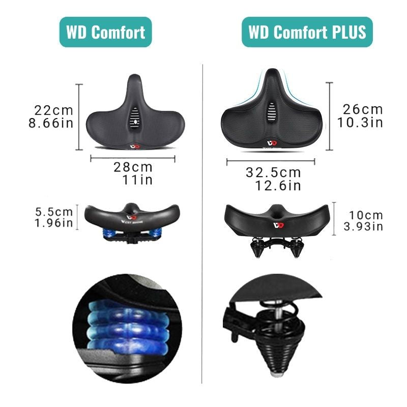 Easeride | Ergonomisk cykelsadel Ultimativ komfort og stødabsorbering | Vanero