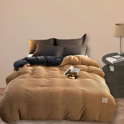 Varme Flannel Sengetøj med Blød Plys Finish | Hyggeligt Vinter Sengetøj | Vanero