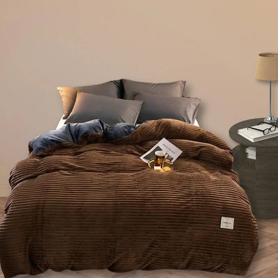 Varme Flannel Sengetøj med Blød Plys Finish | Hyggeligt Vinter Sengetøj | Vanero