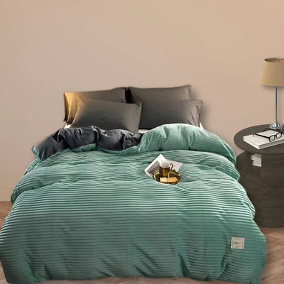 Varme Flannel Sengetøj med Blød Plys Finish | Hyggeligt Vinter Sengetøj | Vanero