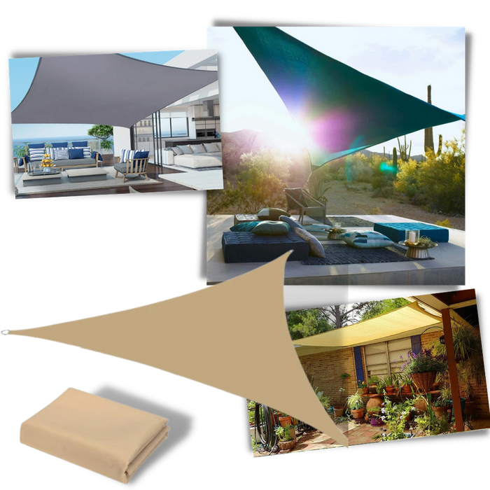 Solsejl I Trekantet Design | Vandafvisende Polyester Med UV-Beskyttelse | Skygge Til Terrasse Og Have | Vanero
