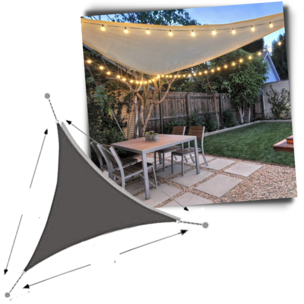 Solsejl I Trekantet Design | Vandafvisende Polyester Med UV-Beskyttelse | Skygge Til Terrasse Og Have | Vanero