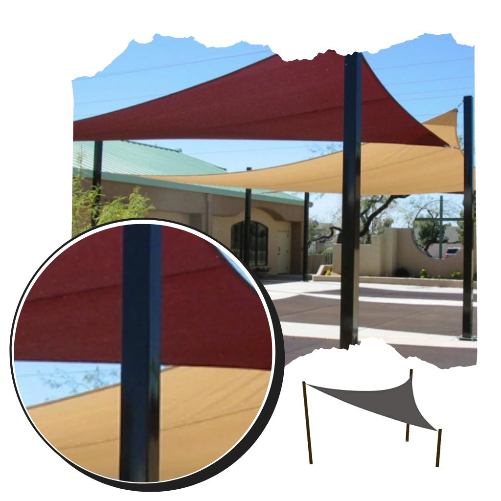 Solsejl I Trekantet Design | Vandafvisende Polyester Med UV-Beskyttelse | Skygge Til Terrasse Og Have | Vanero