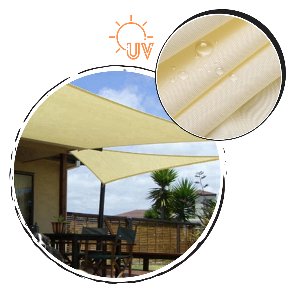 Solsejl I Trekantet Design | Vandafvisende Polyester Med UV-Beskyttelse | Skygge Til Terrasse Og Have | Vanero