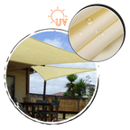 Solsejl I Trekantet Design | Vandafvisende Polyester Med UV-Beskyttelse | Skygge Til Terrasse Og Have | Vanero