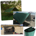 Camping Presenningssæt | Vandtæt Polyester Med UV-Beskyttelse | Bærbart Udelivstelt Med Aluminiumsstænger | Vanero