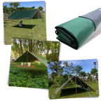 Camping Presenningssæt | Vandtæt Polyester Med UV-Beskyttelse | Bærbart Udelivstelt Med Aluminiumsstænger | Vanero