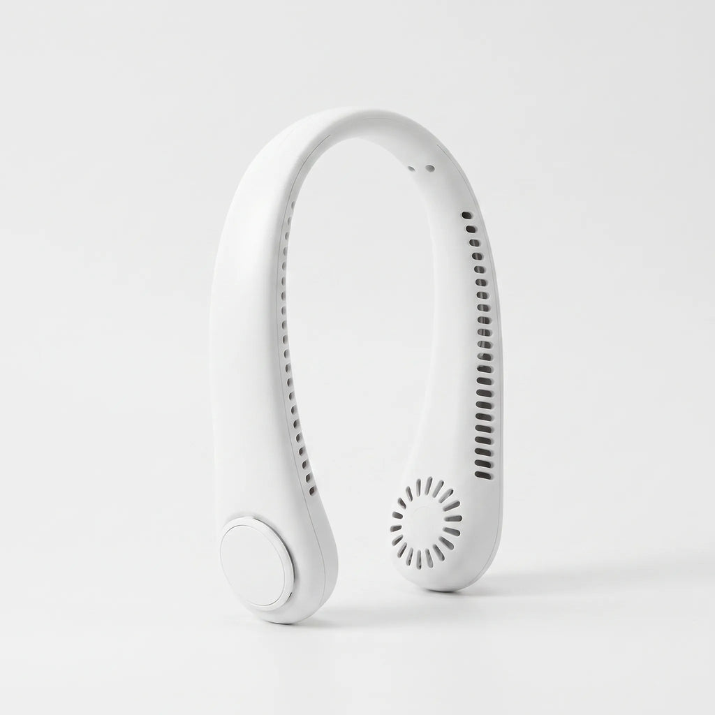 Nakkeventilator | Genopladelig Bladløs Ventilator Med 360° Luftfordeling | Rejse Og Hverdagsbrug | Vanero