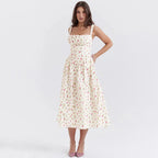 Damekjole 100% Bomuld | Relaxed Fit Blomstret Kjole | Let Design til Sommer- & Hverdagsbrug | Vanero