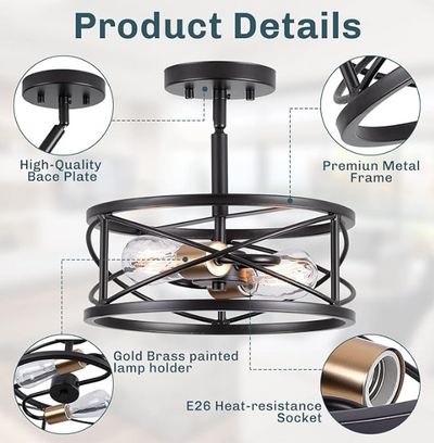 Wireframe | Vintage Trommel Lampe | Vanero