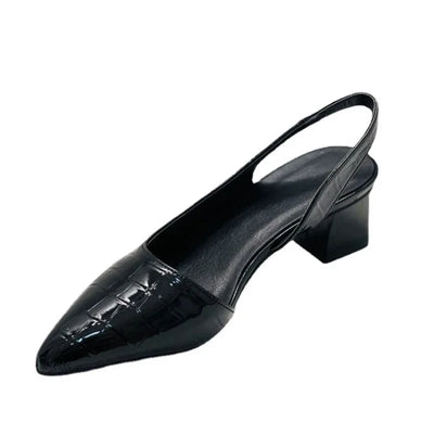 Pernille | Spidstået Slingback Pumps l Vanero